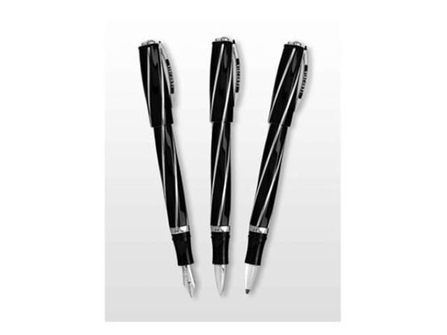 DIVINA BLACK MEDIUM FOUNTAIN PEN PD 23KT-M-