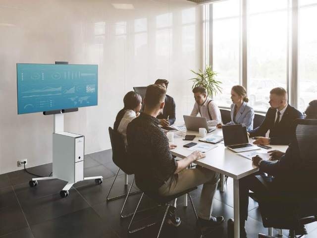 Durable mobiele TV wagen COWORKSATION