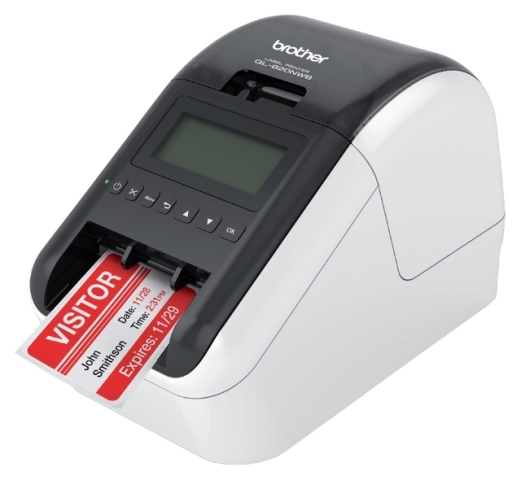 Etiket Brother DK-22251 doorlopend 62mm zwart/rood op wit