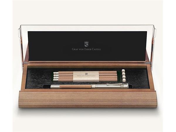 Graf van Faber Castell Deskset Nr.1 Brown/Chrome Plated