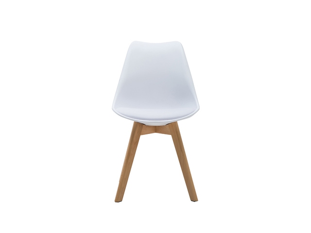Kantinestoel, vergaderstoel Brekka wit 4 stuks