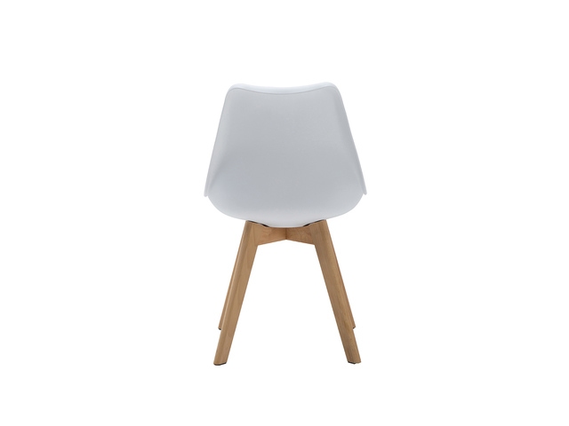 Kantinestoel, vergaderstoel Brekka wit 4 stuks