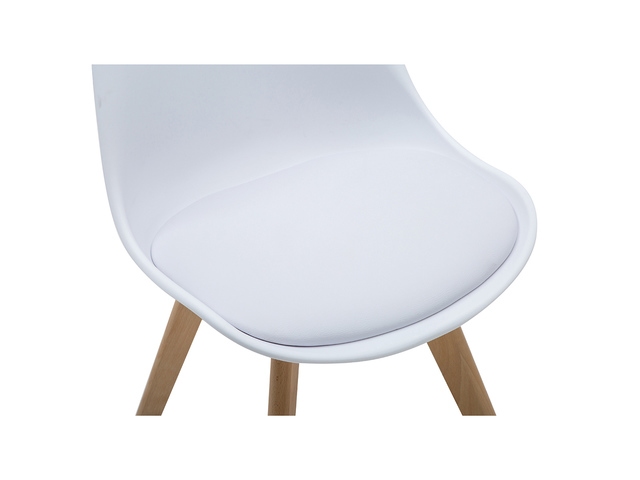 Kantinestoel, vergaderstoel Brekka wit 4 stuks