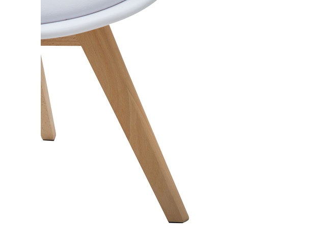 Kantinestoel, vergaderstoel Brekka wit 4 stuks