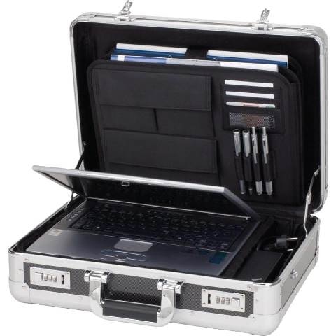 Laptop koffer Alumaxx C-1 aluminium zilver-carbonlook