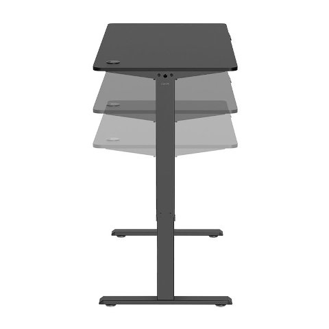 LogiLink elektrisch Thuis Zit/Sta bureau 120 x 60 cm Zw/Br.