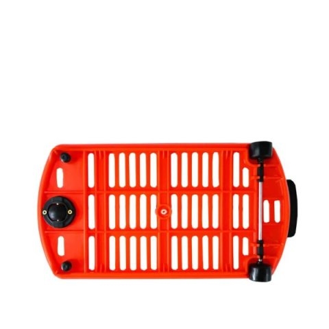 METO winkelmand verrijdbaar met draaggrepen 28 liter rood