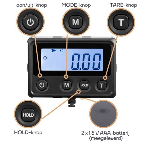 Perel digitale pakketweegschaal tot 100KG