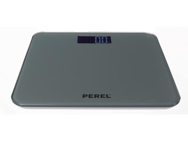 Personenweegschaal, digitaal, max. 180 kg, omgekeerd lcd-scherm, automatische uitschakeling, grijs