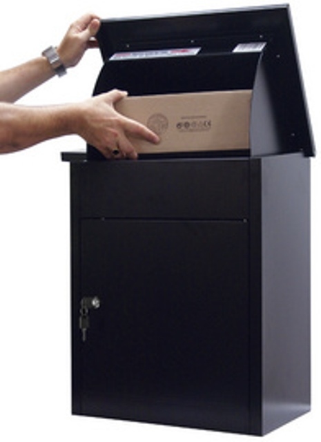 Phoenix Pakketbrievenbus PB0581BK zwart met 3 sleutels
