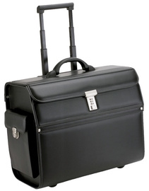 Pilotenkoffer Alassio MONDO zwart kunstleer trolley