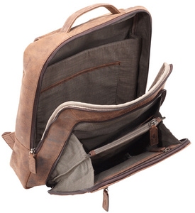 Pride & Soul Rugzak JESTER met laptopvak Echt Leder