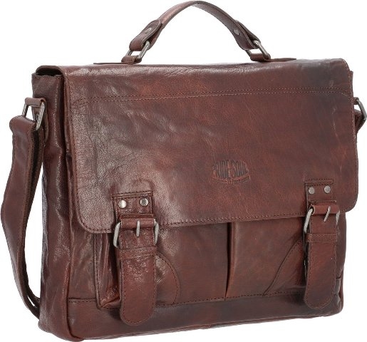 PRIDE&SOUL schoudertas "Business Bag L", Leder, bruin