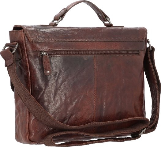 PRIDE&SOUL schoudertas "Business Bag L", Leder, bruin