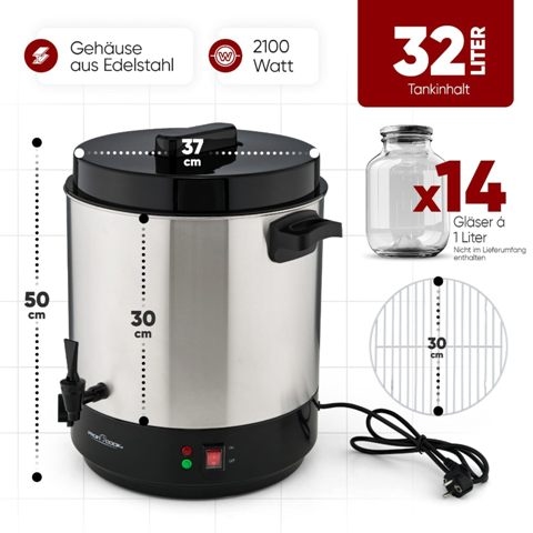PROFI COOK PC-EKA 1283 inmaak- en warme dranken ketel