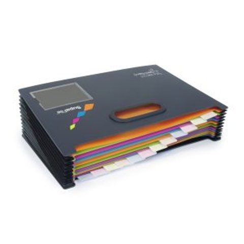 Rapesco  Superfile vakkenmap, A4 formaat, 13 vaks zwart