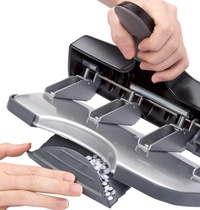 Rapesco 1293 4-gaats perforator ALU 40 voor 40 bladen zwart