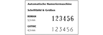 Rexel numeroteur 6-cijfers Gothic lettertype 4.5 mm hoog