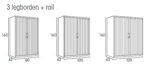 Roldeurkast Ariv - X' File 135 cm Hoog 120 cm Breed