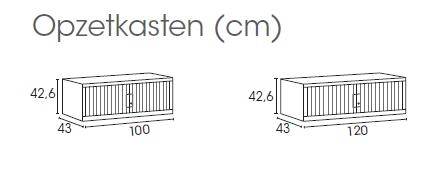 Roldeurkast Ariv - X' File 42.6 cm Hoog 100 cm Breed