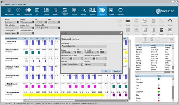 Safescan TA+ Software voor Uitgebreide Tijdsregistratie