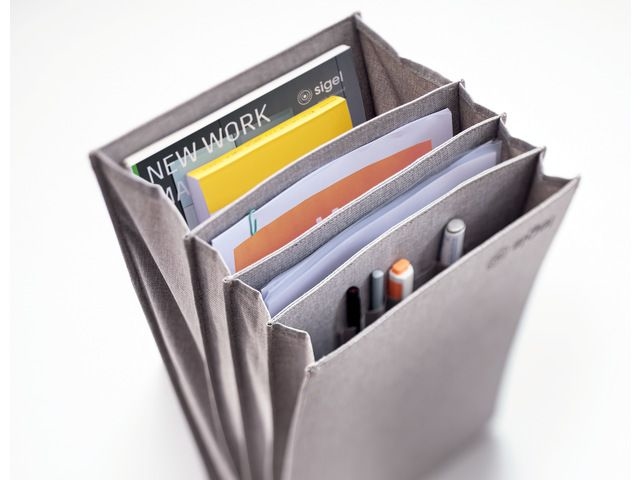 Sigel Documentenvakken Move it grijs polyester 340x245x35mm