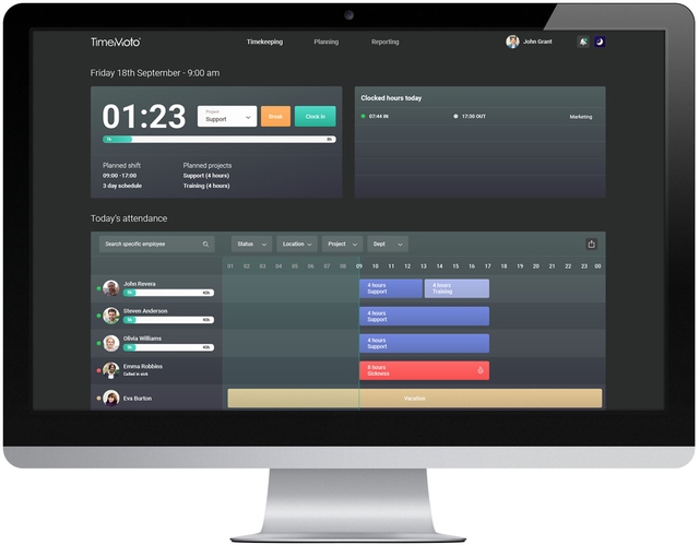Tijdregistratiesysteem Timemoto TM-838 SC MET MIFARE, DESfir