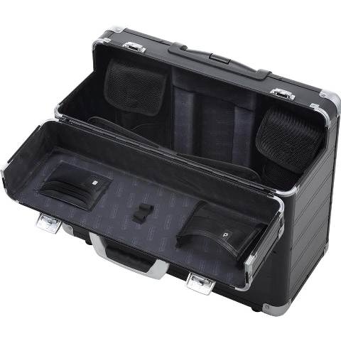 Trolley-pilotenkoffer Alumaxx DISCOVERY aluminium mat zwart