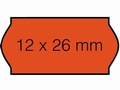 Etiket 26x12mm voor Prijstang Sato Samark fluor rood perm.