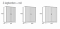 Roldeurkast Ariv - X' File 135 cm Hoog 100 cm Breed