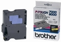 Brother Labeltape TX-611  6mm zwart op geel