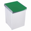 Inzamelbox Helit voor recyclebare stoffen 20L grijs - groen
