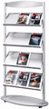 Kerkmann Folderrek Sirius voor 12 x A4 brochures Alu-Zilver