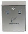 Rubbermaid Wandasbak Smokers Station Edelstaal zilver