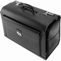 Pilotenkoffer Alassio VERONA. Zwart leer