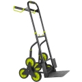 Wonday steekwagen staalbuizen frame, inklapbare schep, draagkracht 200 kg, zwart/groen