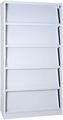 Tijdschriftenkast 195 x 100 x 42 cm met 5 legborden