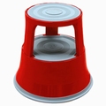 Opstapkruk rond metaal max. belasting 150 kg. rood
