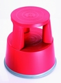 Opstapkruk rond plastic max. belasting 150 kg. rood